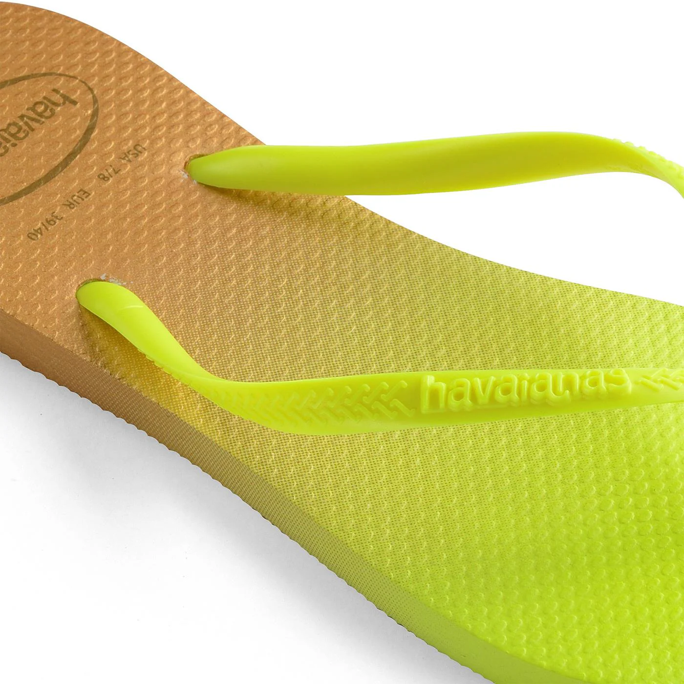 Havaianas Slim Gradiente White/ Fluorescent Galactic Green - Image 5