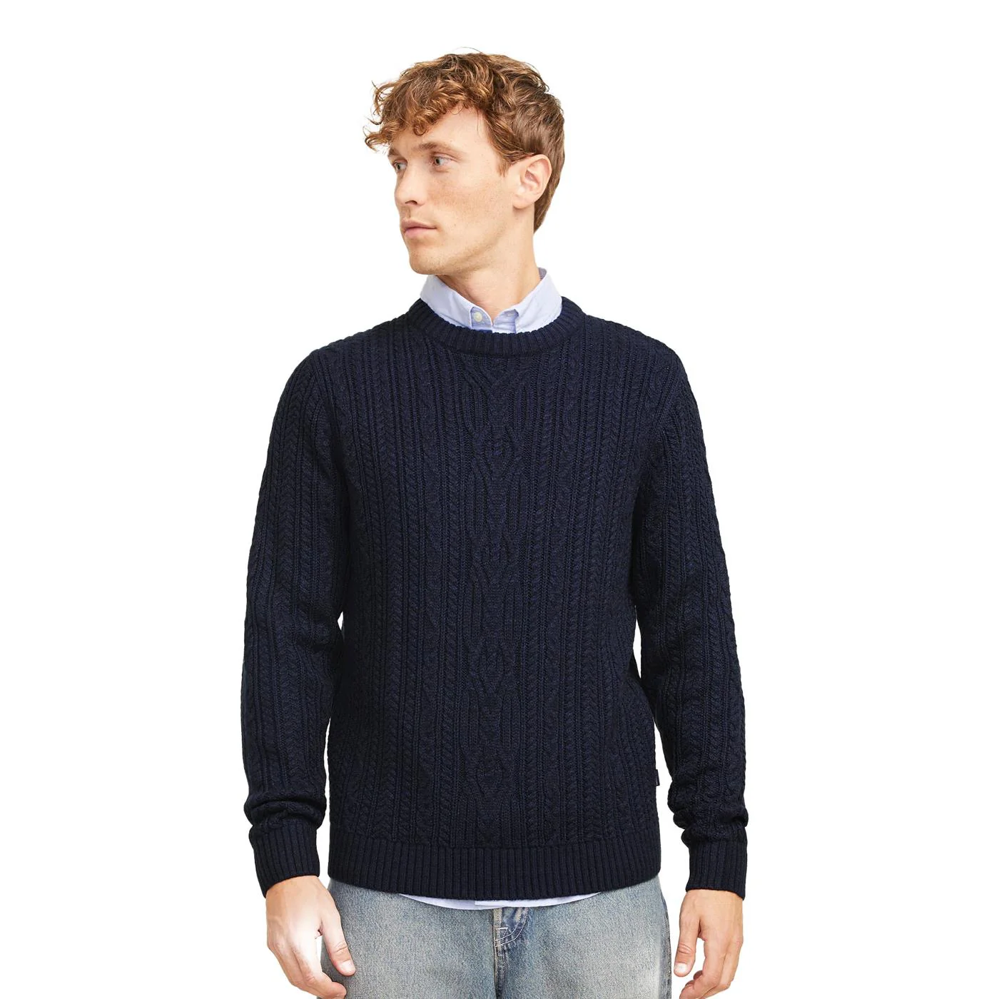 Jack & Jones BluDiogo Cable Knit Night Sky