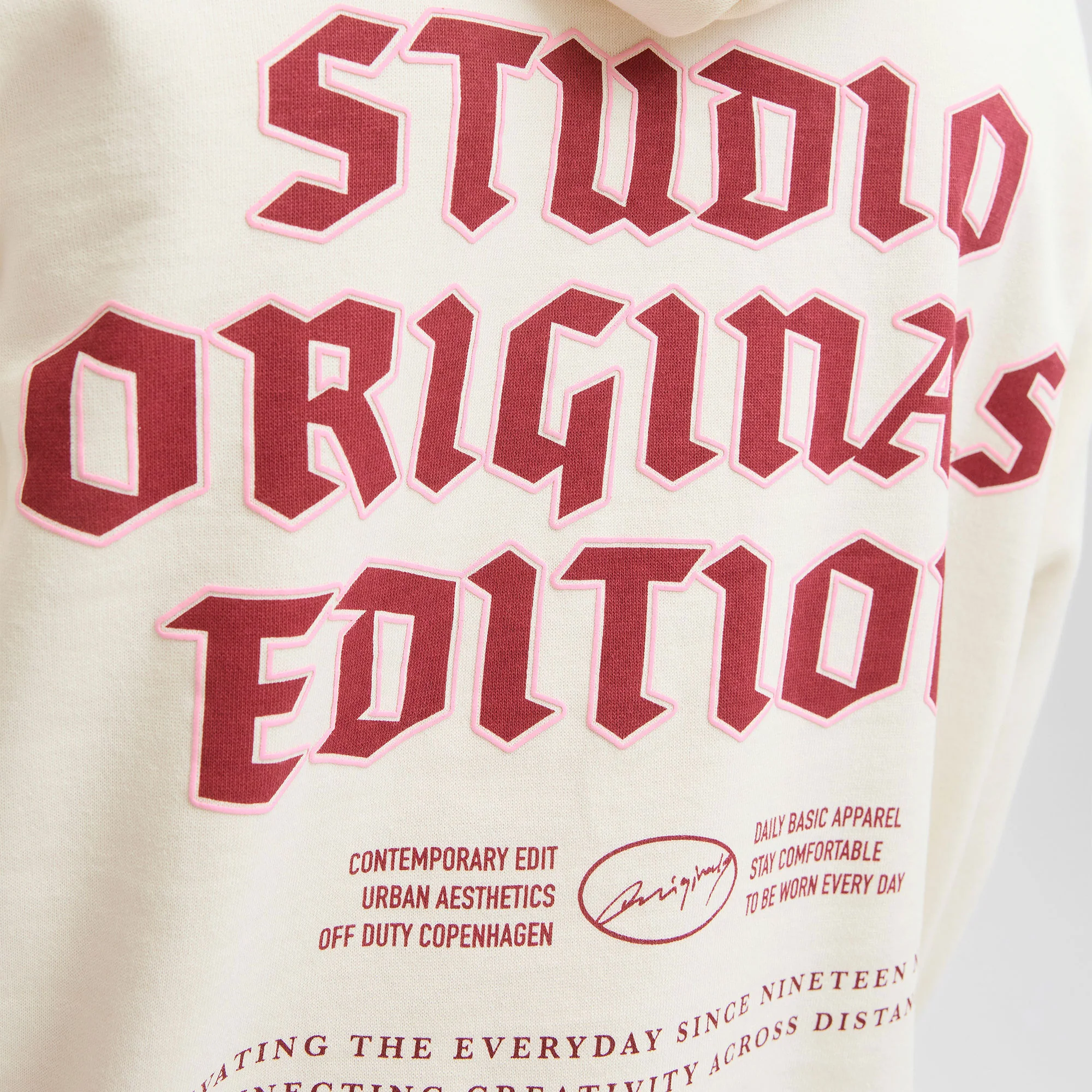 Jack & Jones Meadows Sweat Hood Antique White - Image 3