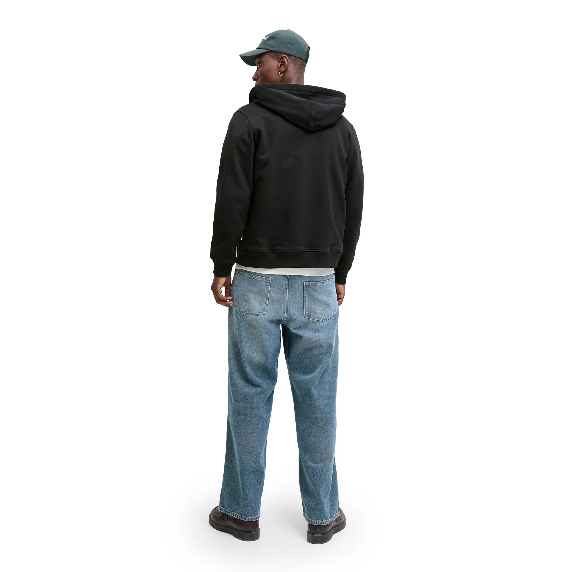 Jack & Jones Norrebro Emb Sweat Zip Hood Black - Image 2
