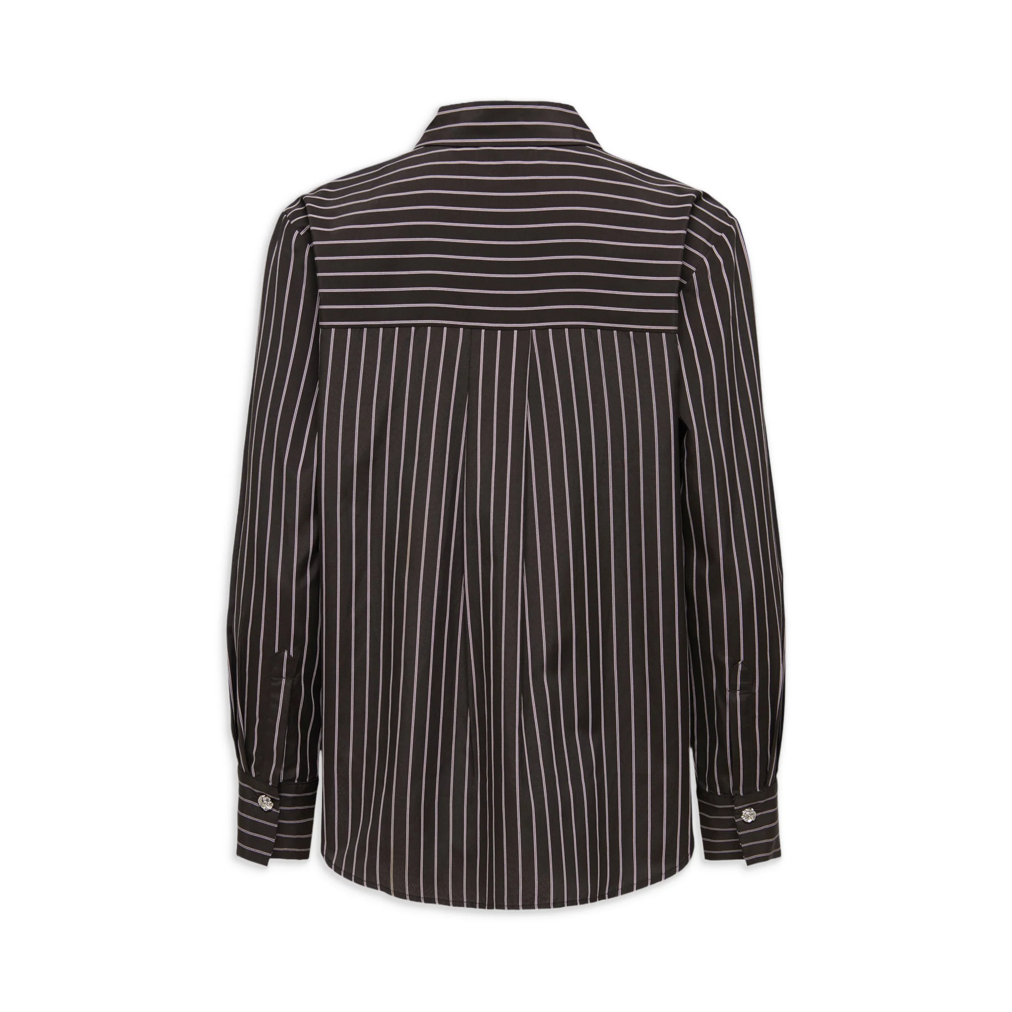 JDY Soho L/S Loose Striped Shirt Chocolate Torte - Image 4