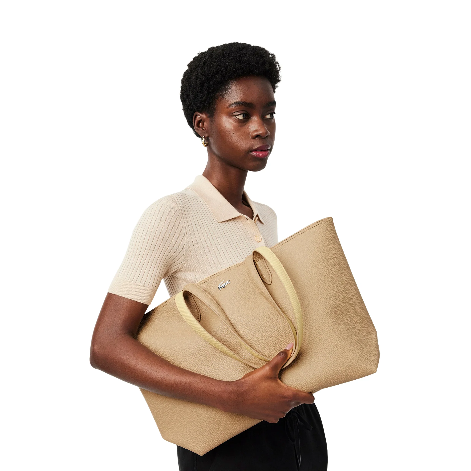 Lacoste Anna Zipped Shopping Bag Viennois/Soja - Image 6