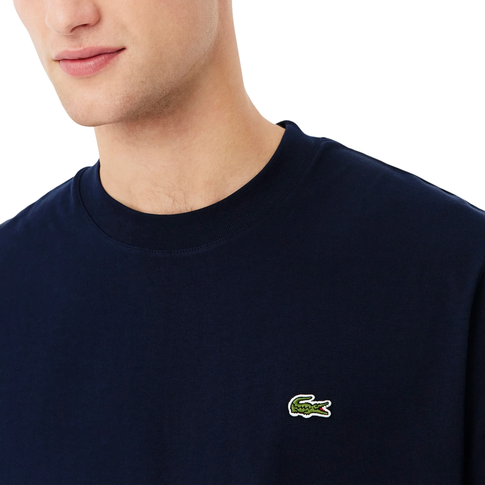 Lacoste Classic Fit Cotton Jersey T-Shirt Navy - Image 3