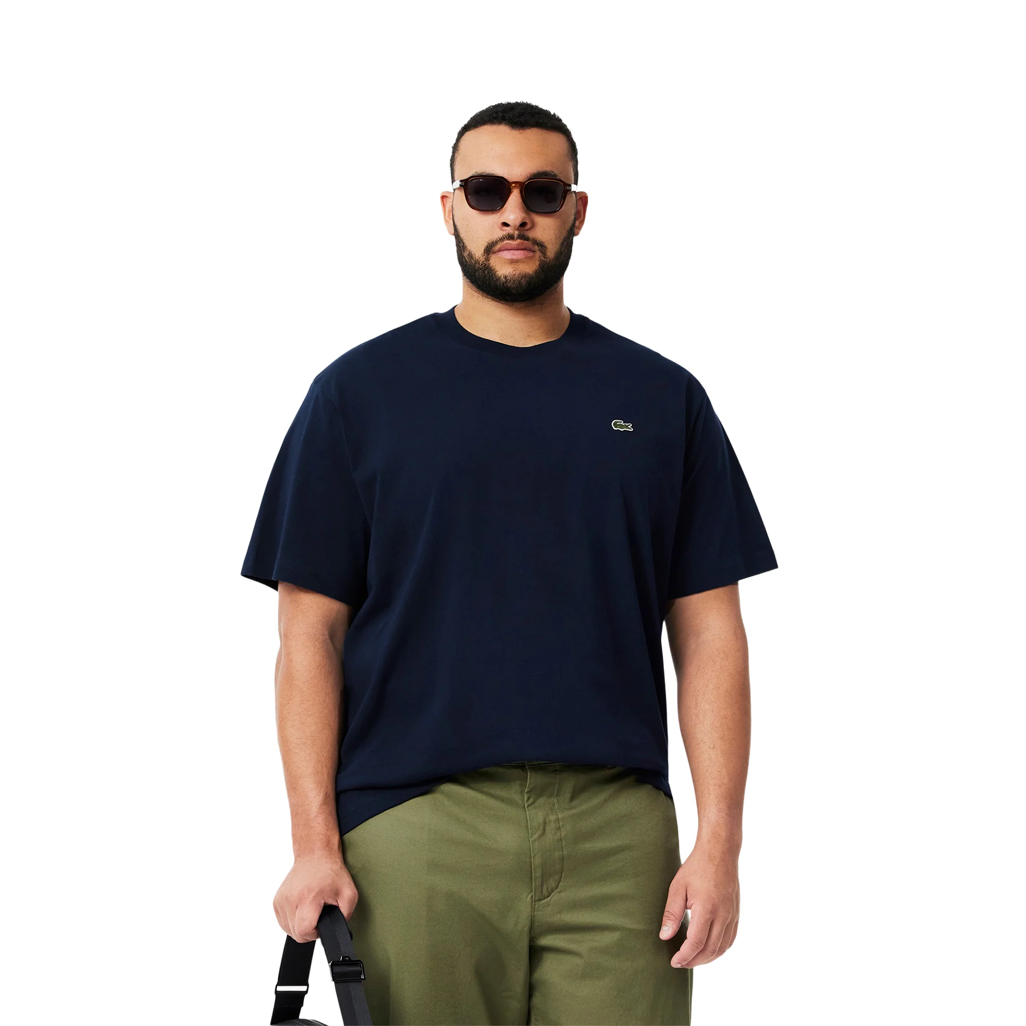 Lacoste Classic Fit Cotton Jersey T-Shirt Navy - Image 4