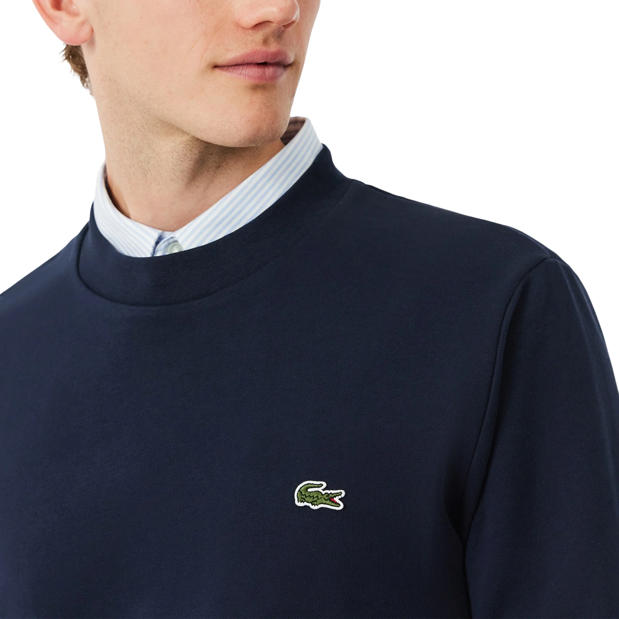 Lacoste Organic Cotton Sweatshirt Navy Blue - Image 3