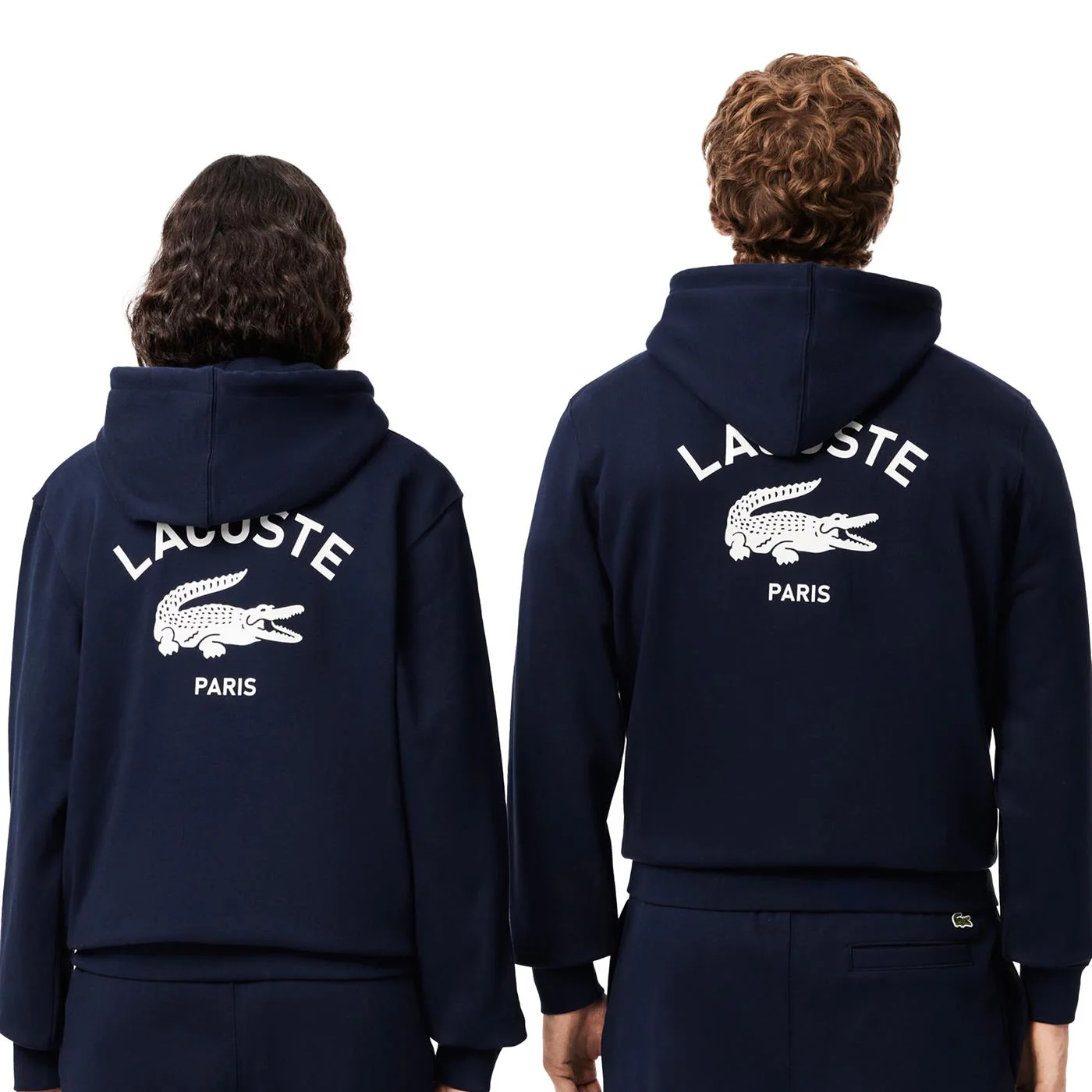 Lacoste Print Hoodie Navy - Image 2