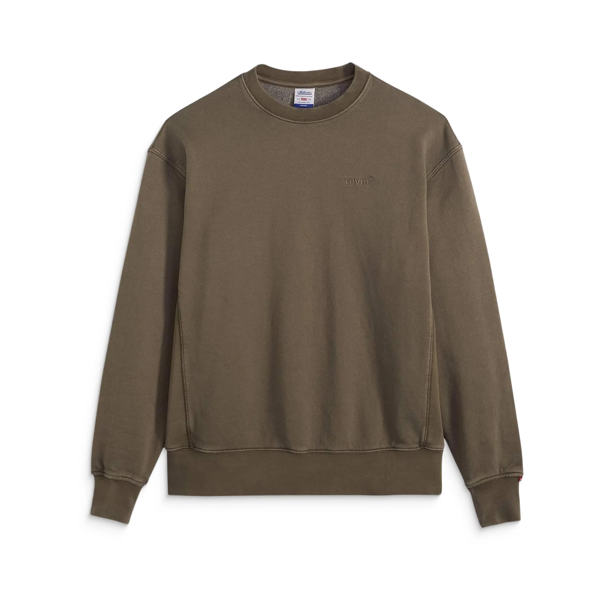 Levis Authentic Crew Garment Dye Maitake Brown - Image 4