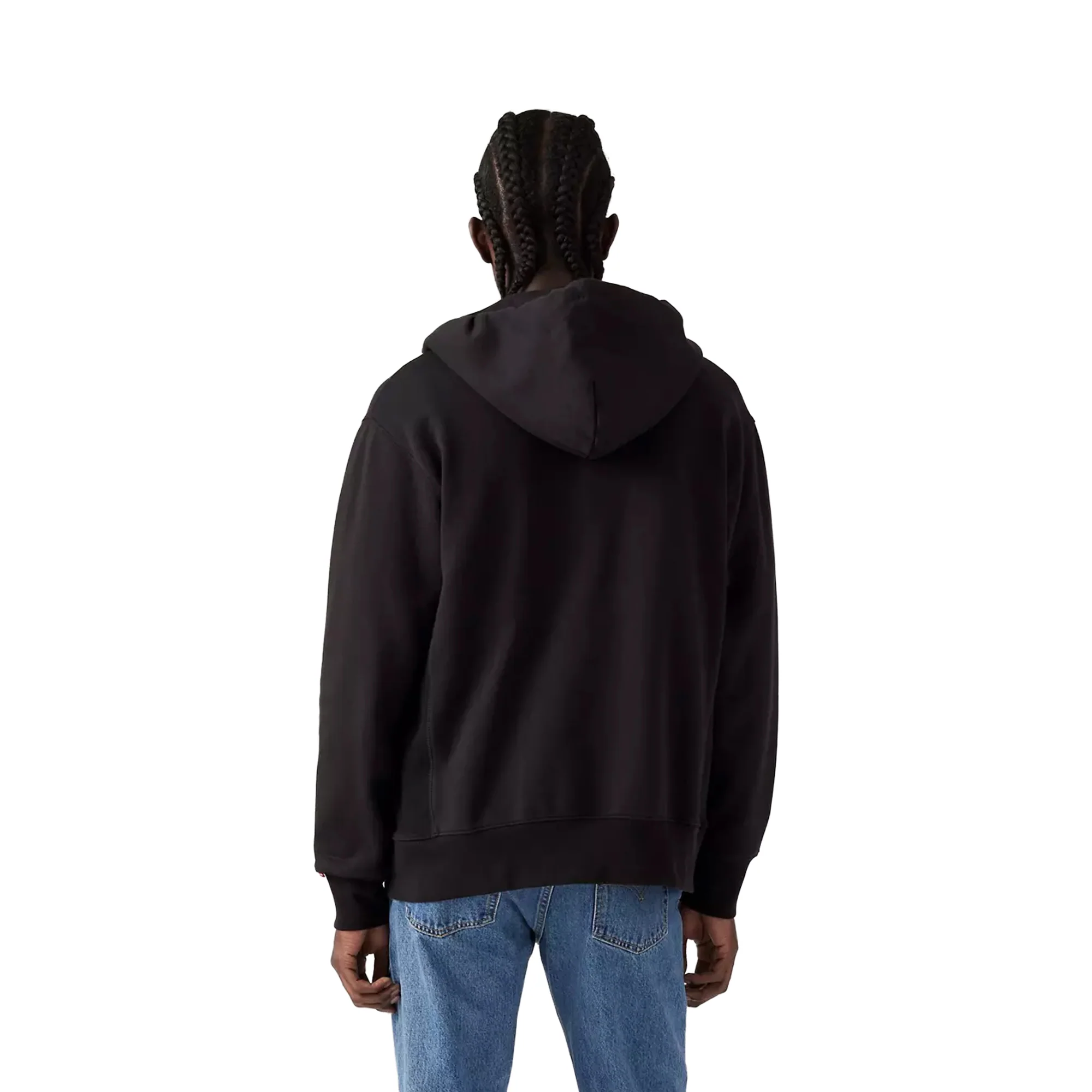 Levis Authentic Full Zip Hoodie Black Agate Garment Dye - Image 2