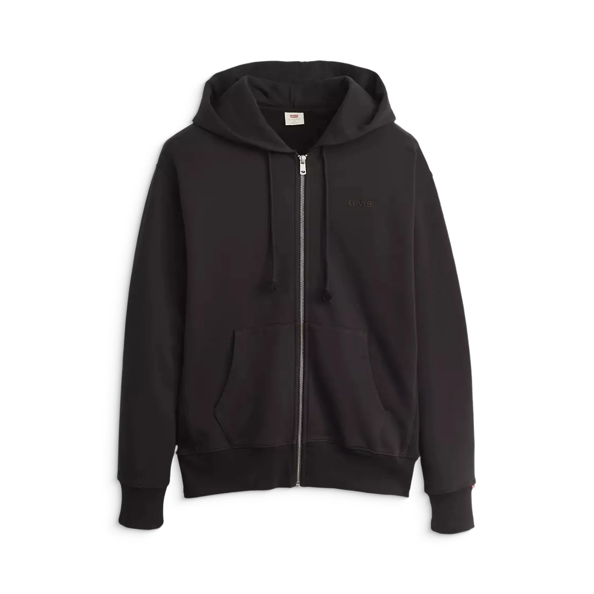 Levis Authentic Full Zip Hoodie Black Agate Garment Dye - Image 5