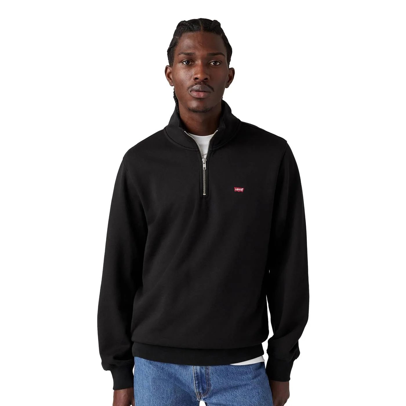 Levis Original HM 1/4 Zip Sweatshirt Mineral Black