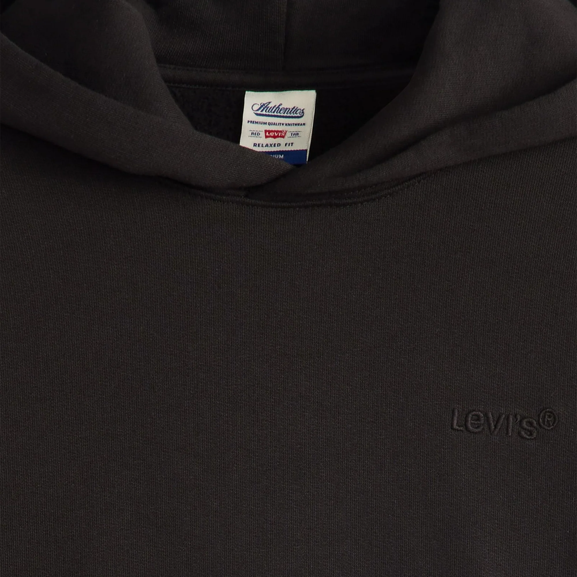 Levis The Authentic Hoodie Black Agate Garment Dye - Image 5
