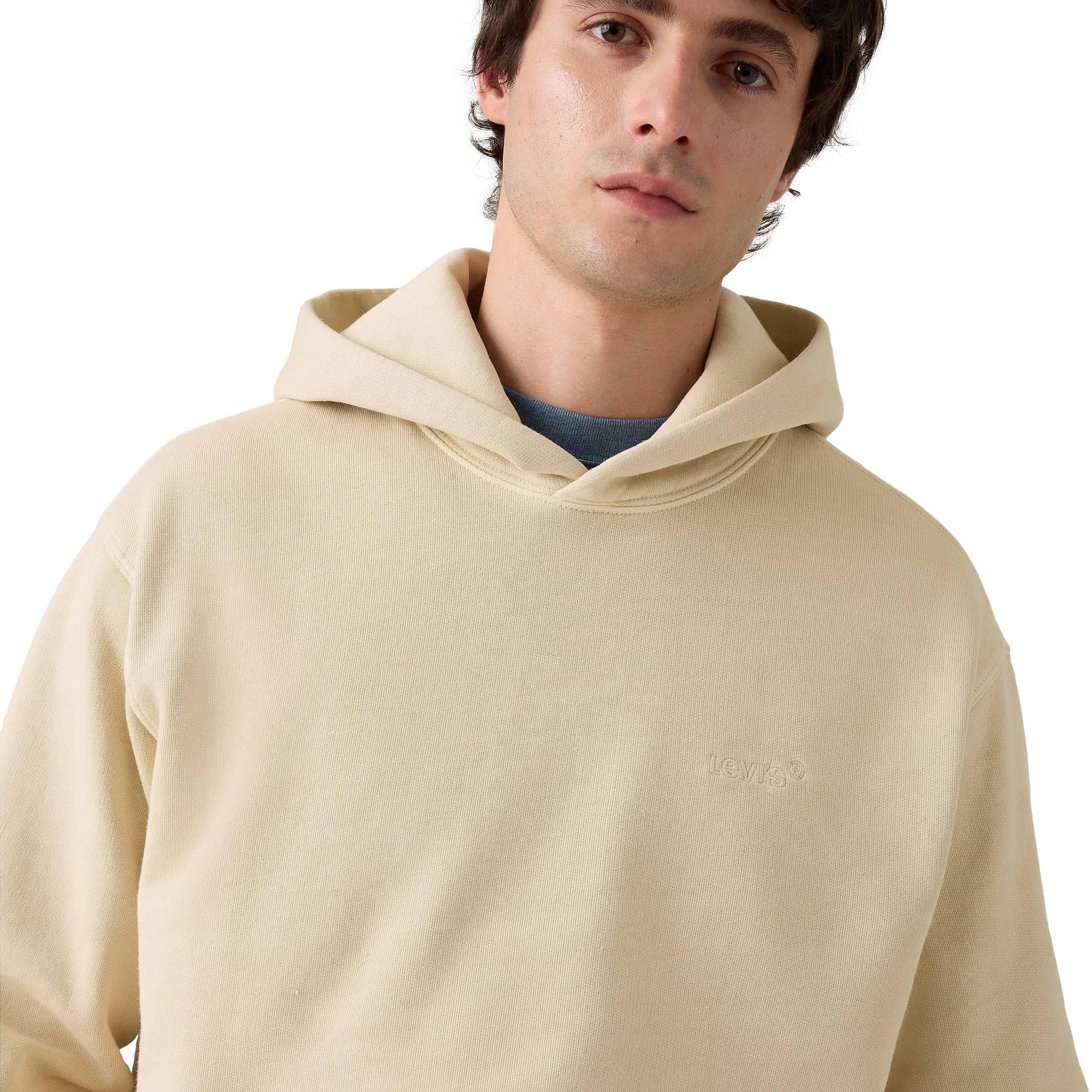 Levis The Authentic Hoodie Fog Garment Dye Fog - Image 3
