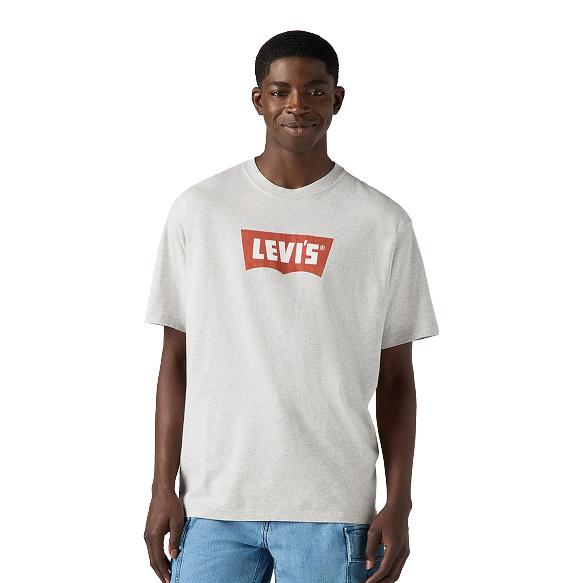 Levis Vintage BW Graphic Tee BW Logo Light Heather Grey
