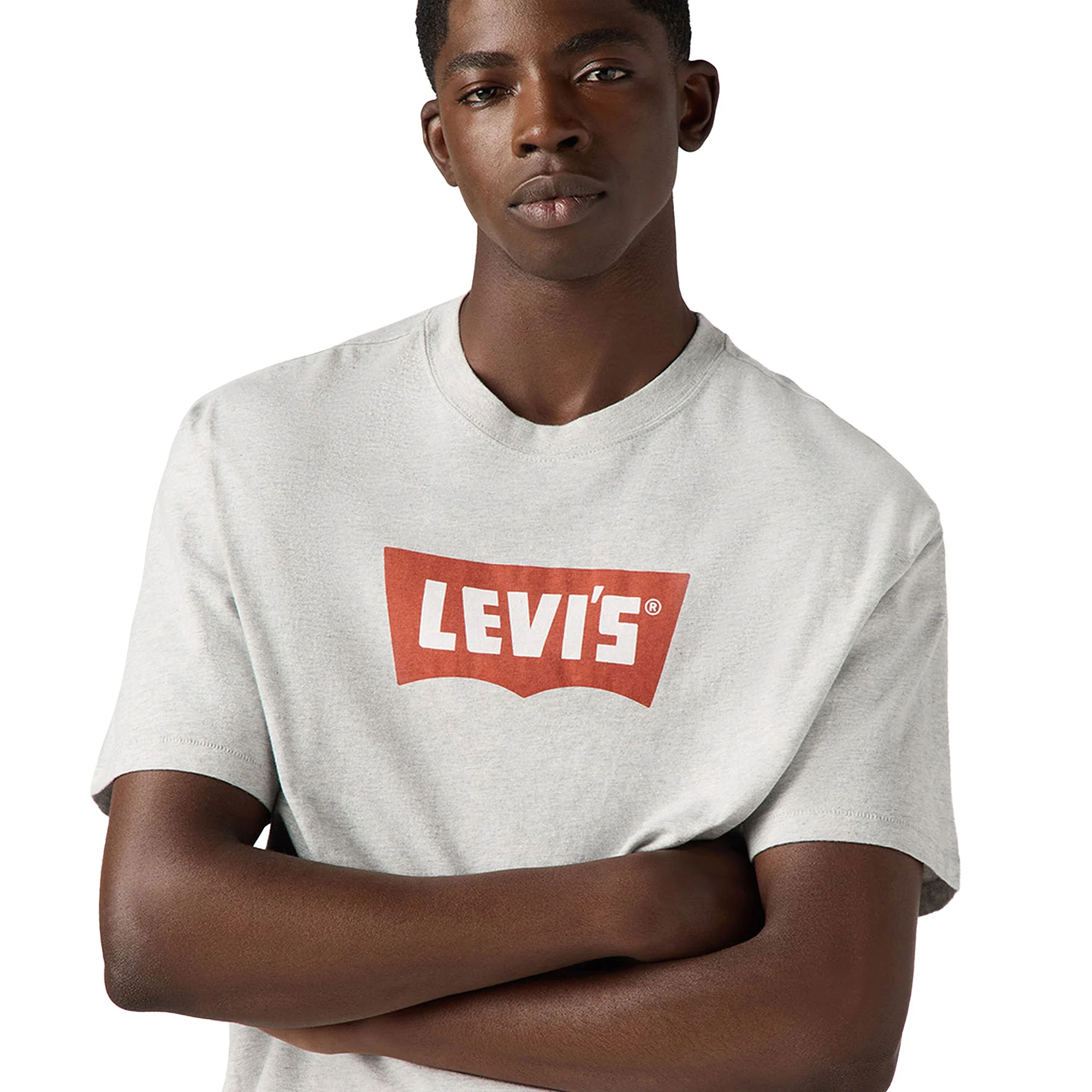 Levis Vintage BW Graphic Tee BW Logo Light Heather Grey - Image 3