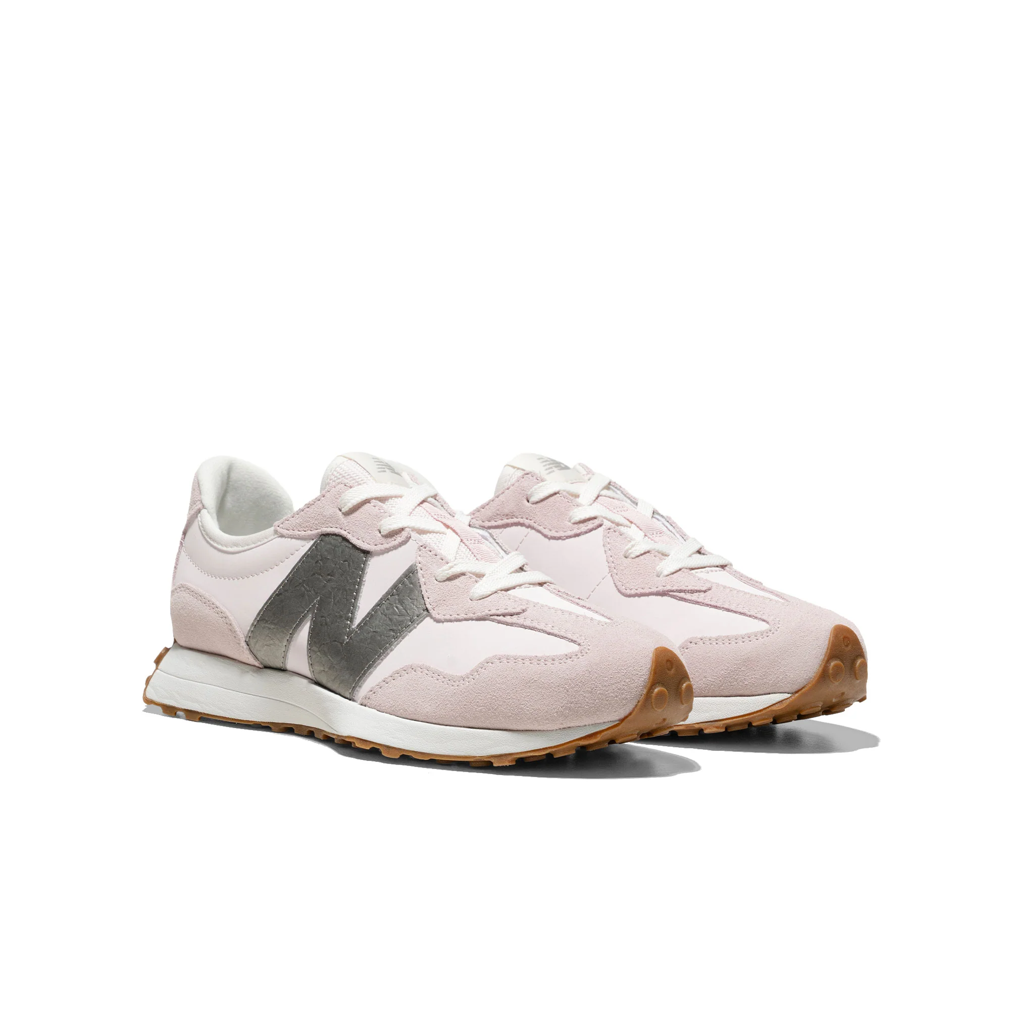 New Balance 327 Pink Salt/Dark Silver Metallic - Image 2