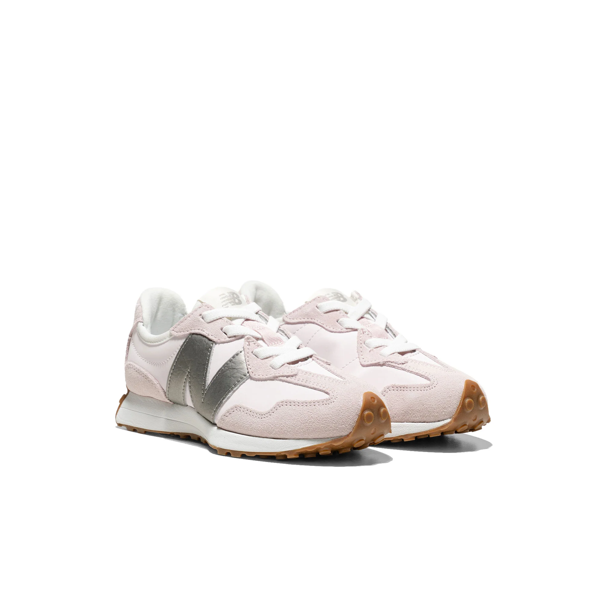 New Balance 327 Pink Salt/Dark Silver Metallic - Image 2