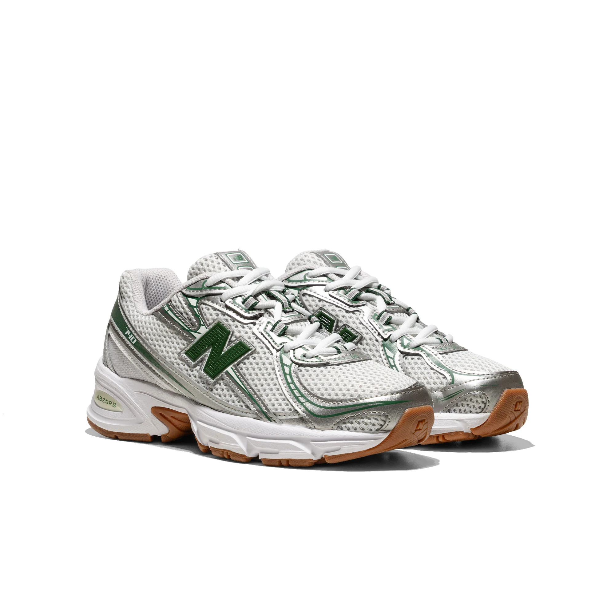 New Balance 740 Silver Metallic/Dark Alpine Green - Image 2