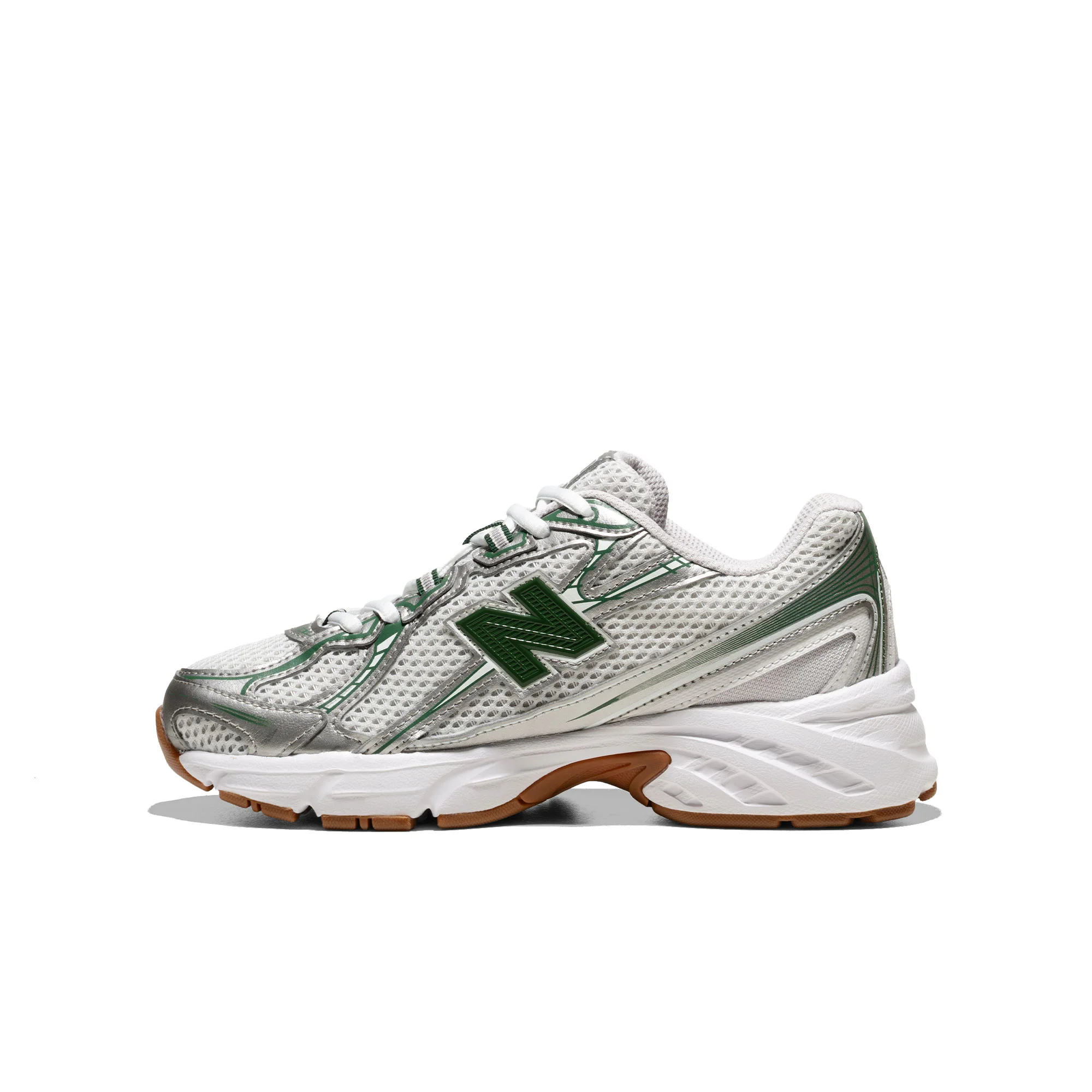 New Balance 740 Silver Metallic/Dark Alpine Green - Image 3