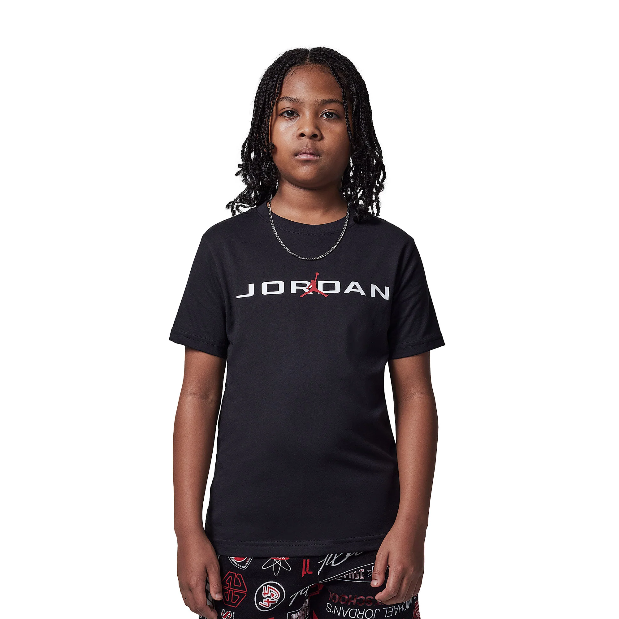 Nike Jordan Boys Air Stretch SS Crew Tee Black