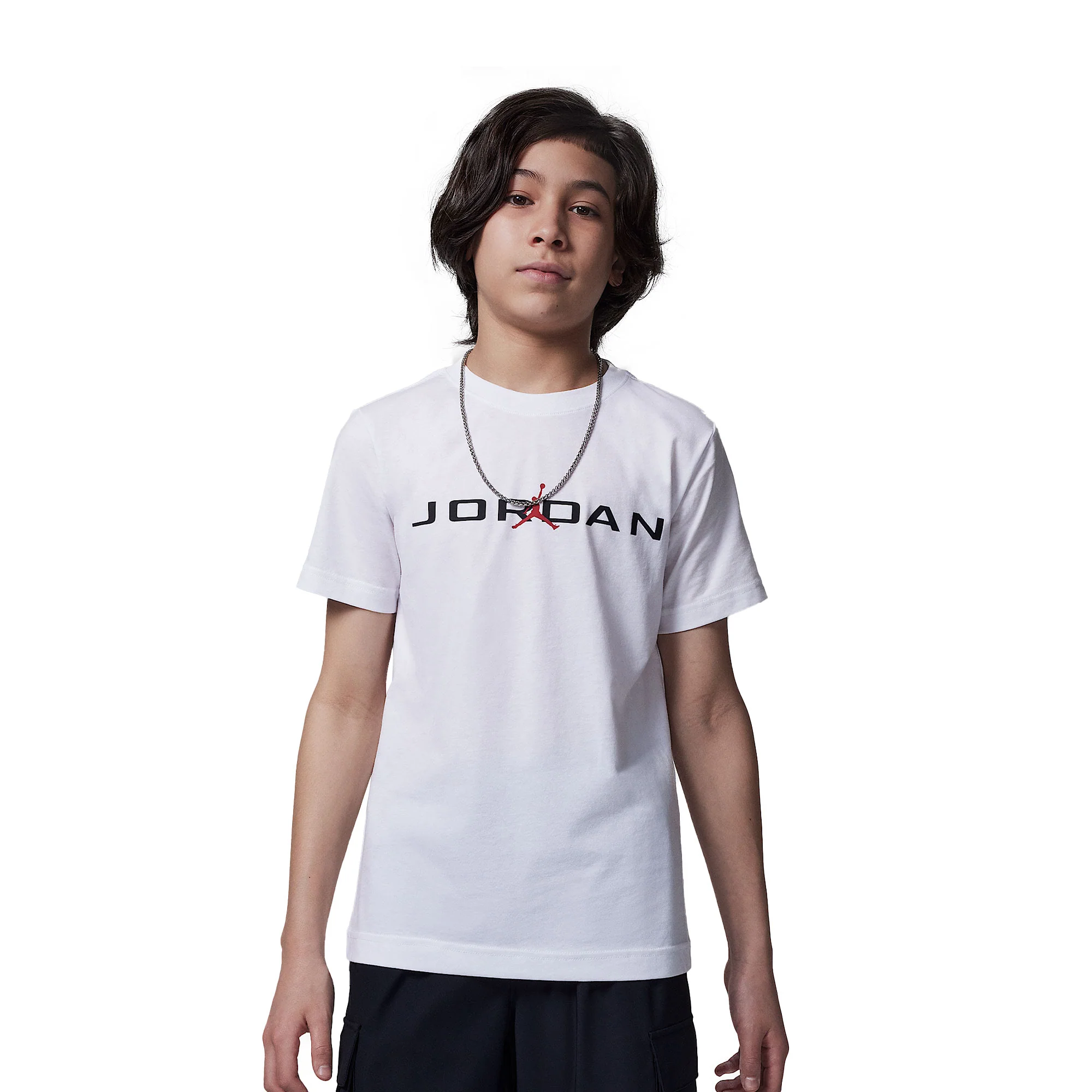Nike Jordan Boys Air Stretch SS Crew Tee White