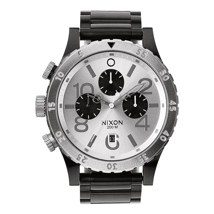 Nixon 48-20 Chrono 48 Mm Black/Silver