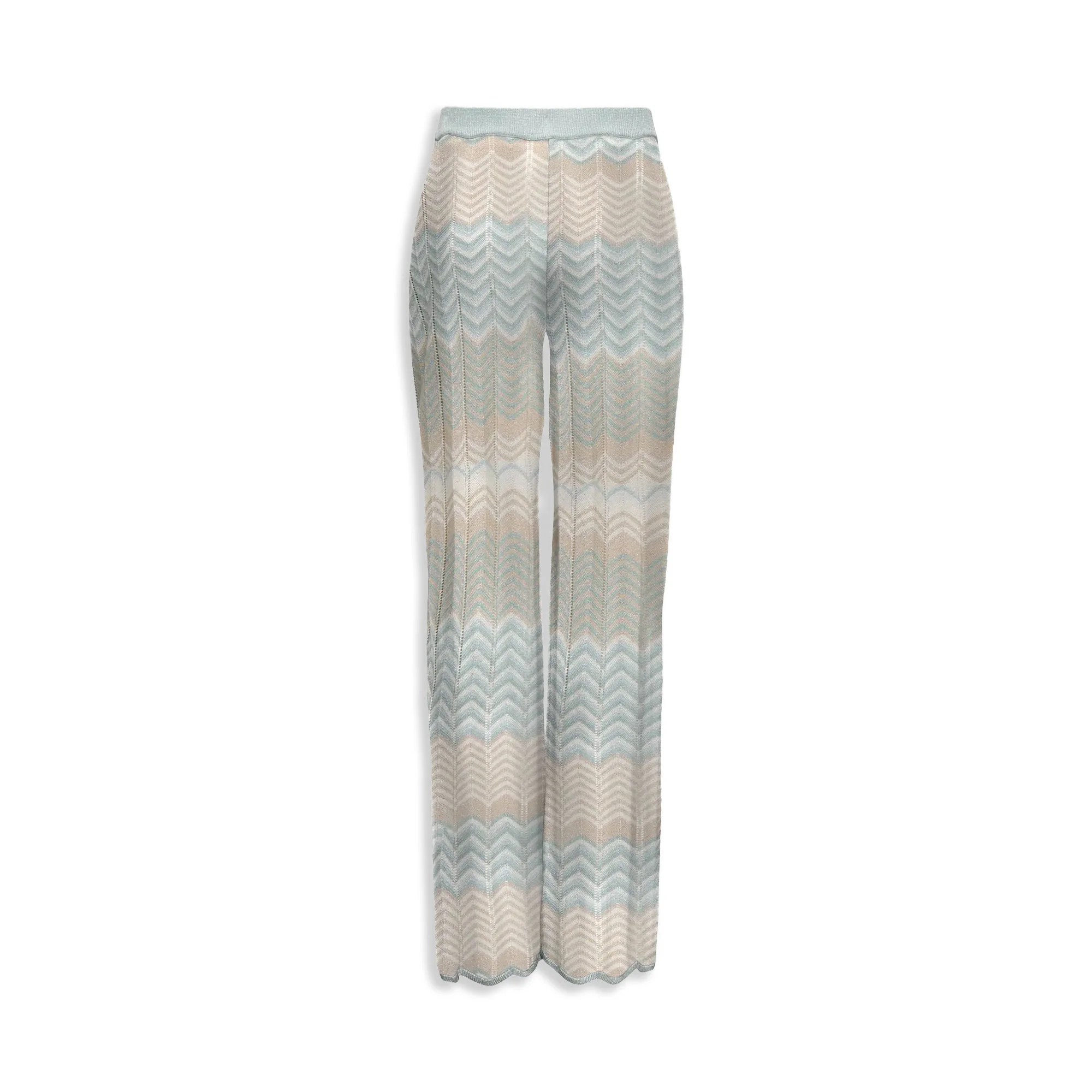 Only Alvira Life MW Glitter Pant Knt Cloud Blue/Cloud Blue - Image 2