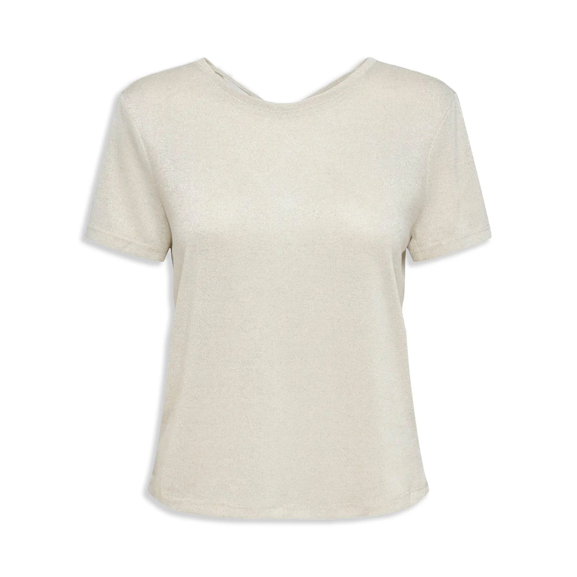 Only Amber Life S/S Glitter Top Cloud Dancer