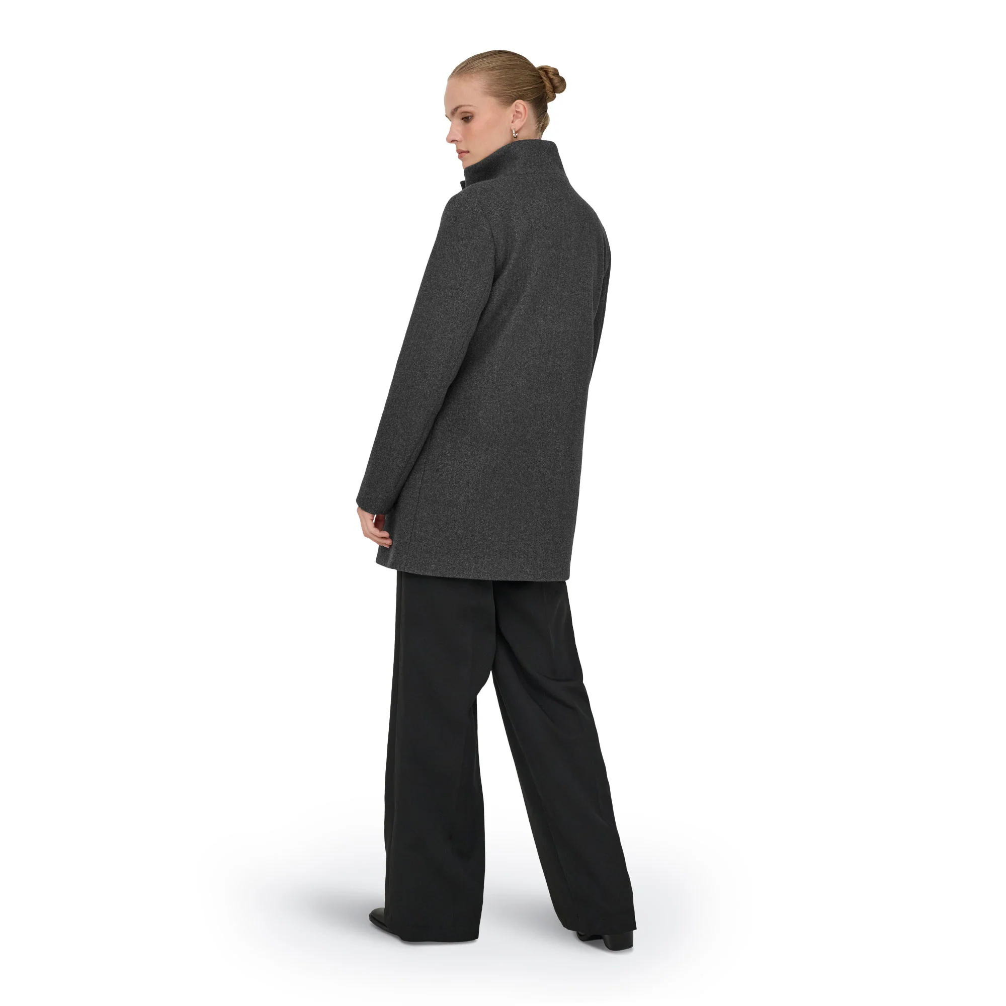 Only Blake Life DB Coat BF Dark Grey Melange - Image 2