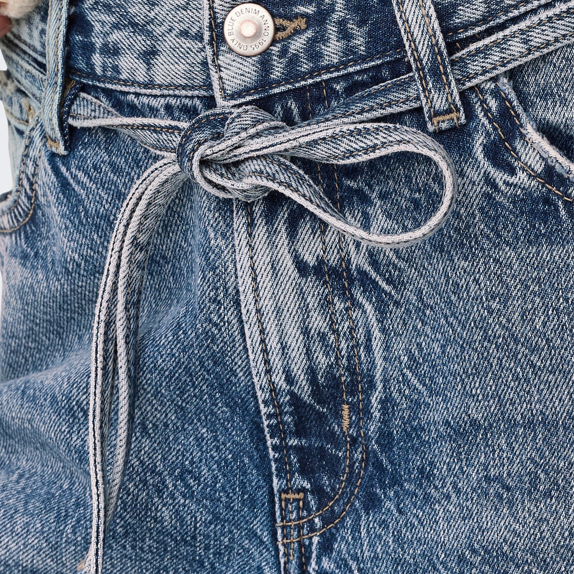 Only Gianna MW Straight Dot450 Dnm Light Blue Denim - Image 3