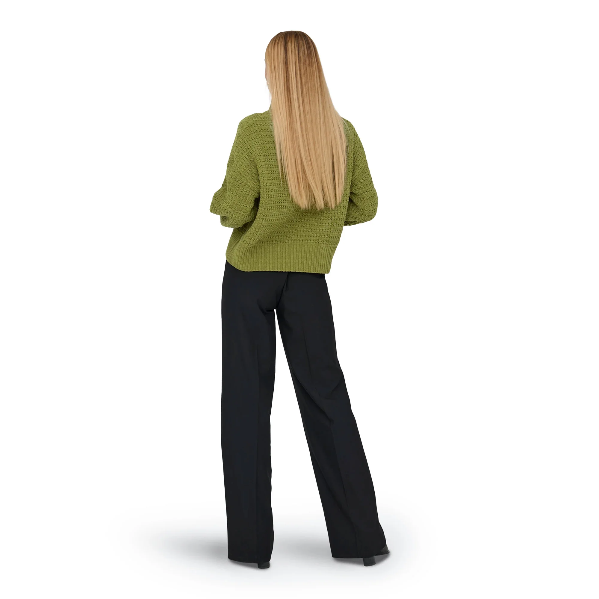Only Globe LS Highneck BF Knit Peat Moss - Image 3