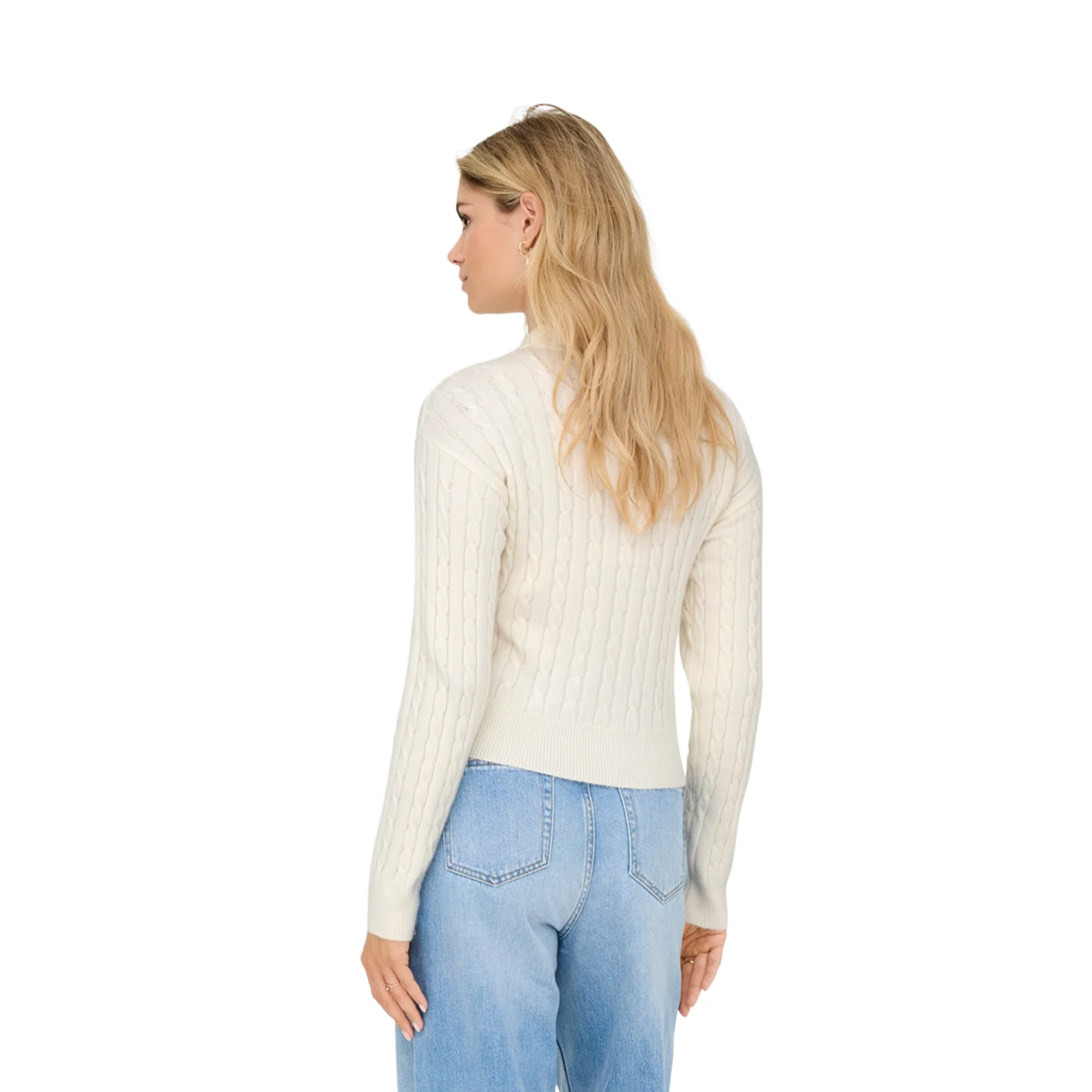 Only Katia LS Cable Polo CC Knit Babys Breath - Image 2