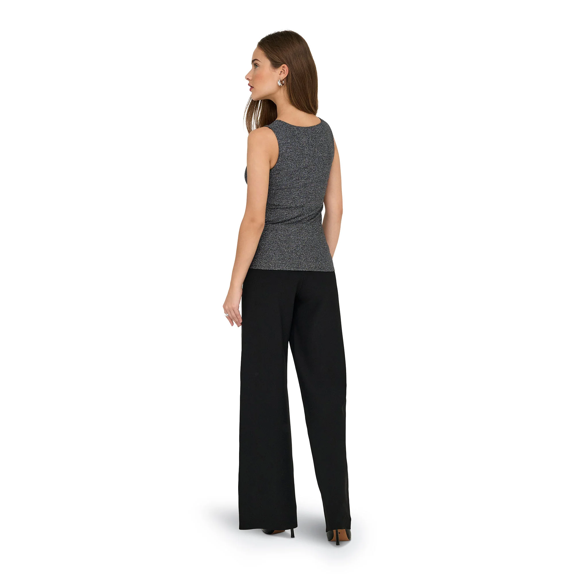 Only Lea Glitter S/L 2-Ways Top Black - Image 2