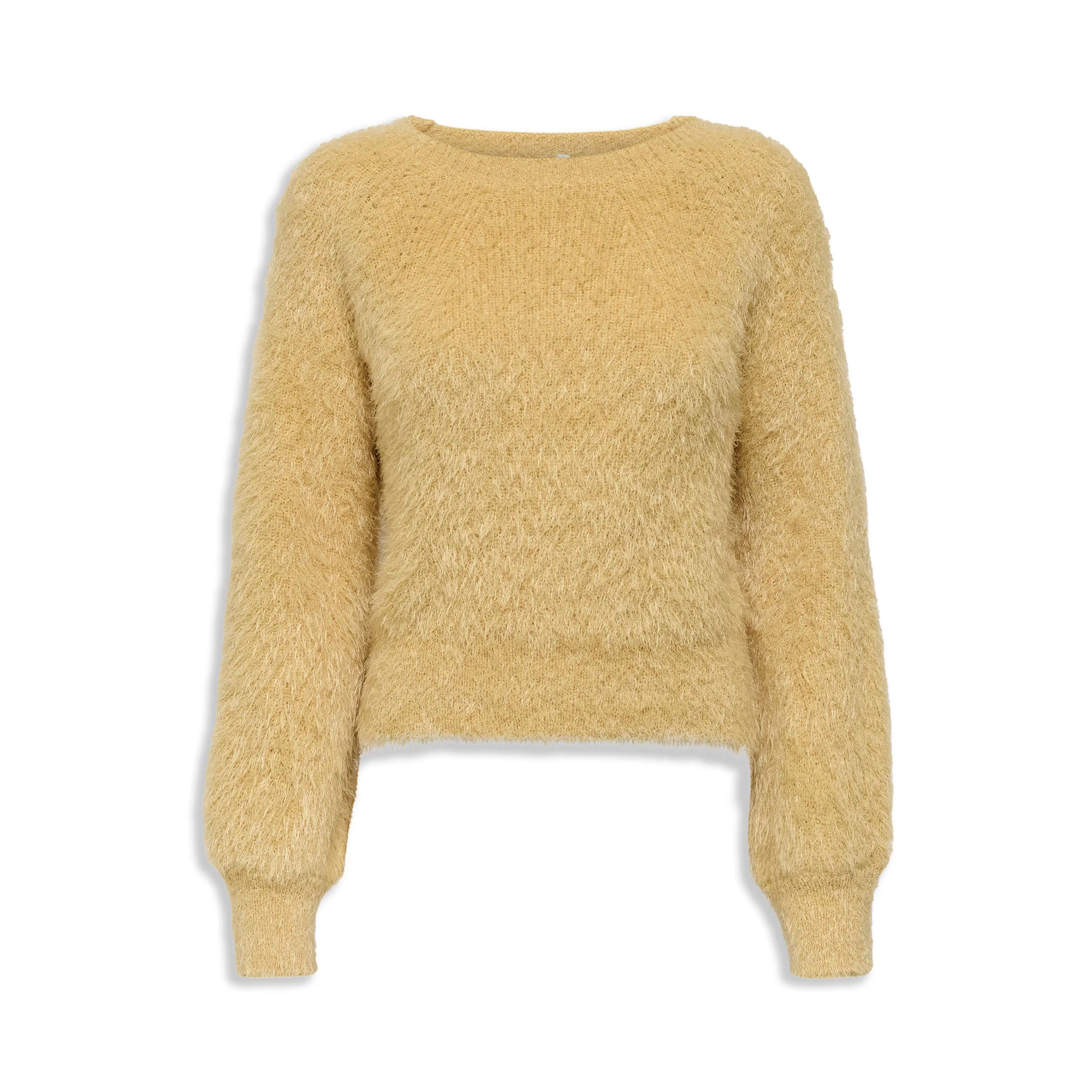 Only Lulu LS Rib Short O-Neck CC Knit Moonstone