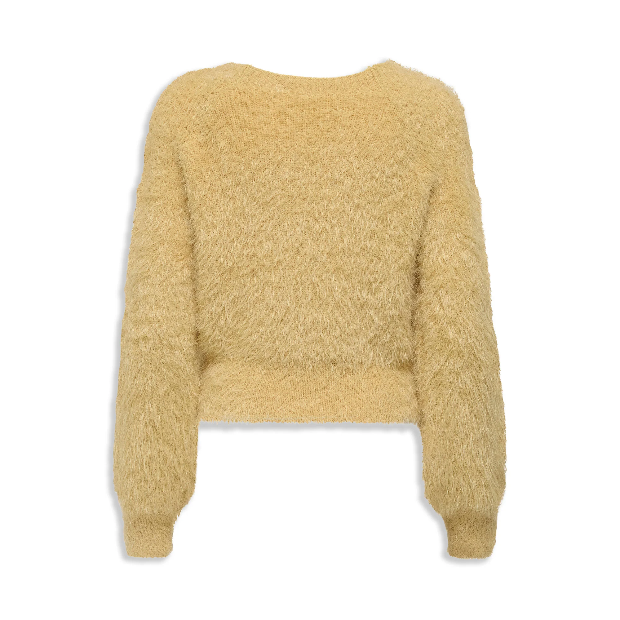 Only Lulu LS Rib Short O-Neck CC Knit Moonstone - Image 2