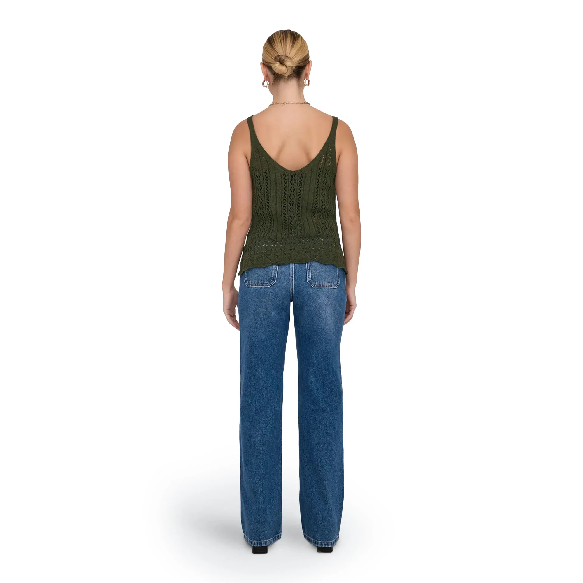 Only Lyzet Life S/L Top Knt Forest Night - Image 2