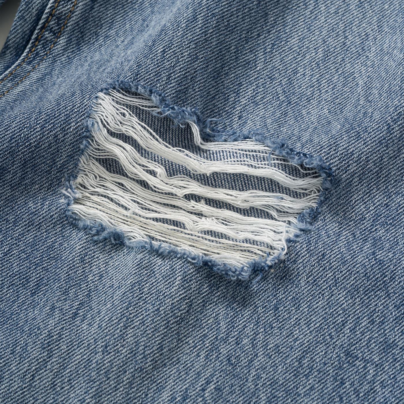 Only Molly Life HW Wide Dnm Dest BJ367 Light Blue Denim - Image 5