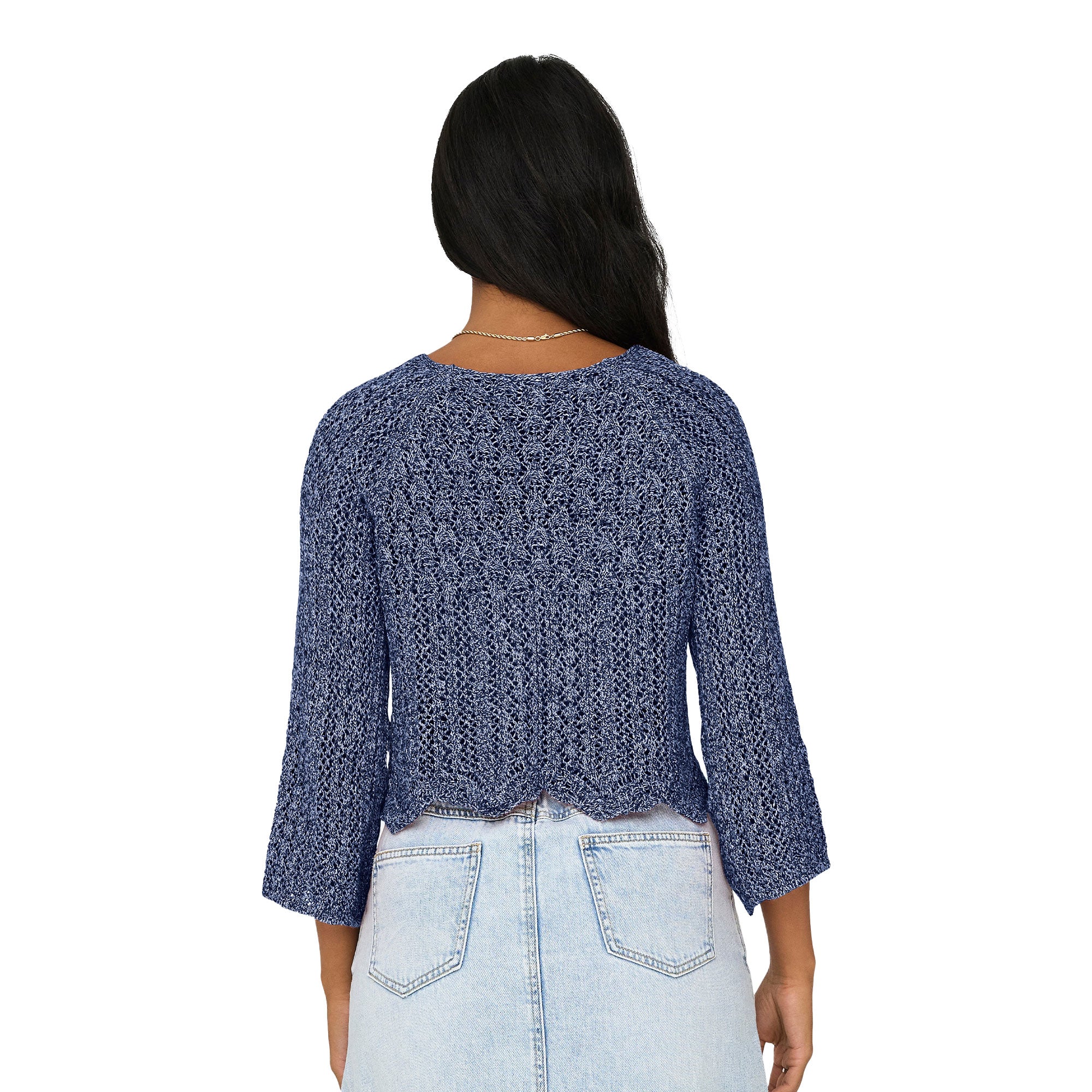 Only Nola 3/4 Pullover Knit India Ink - Image 2