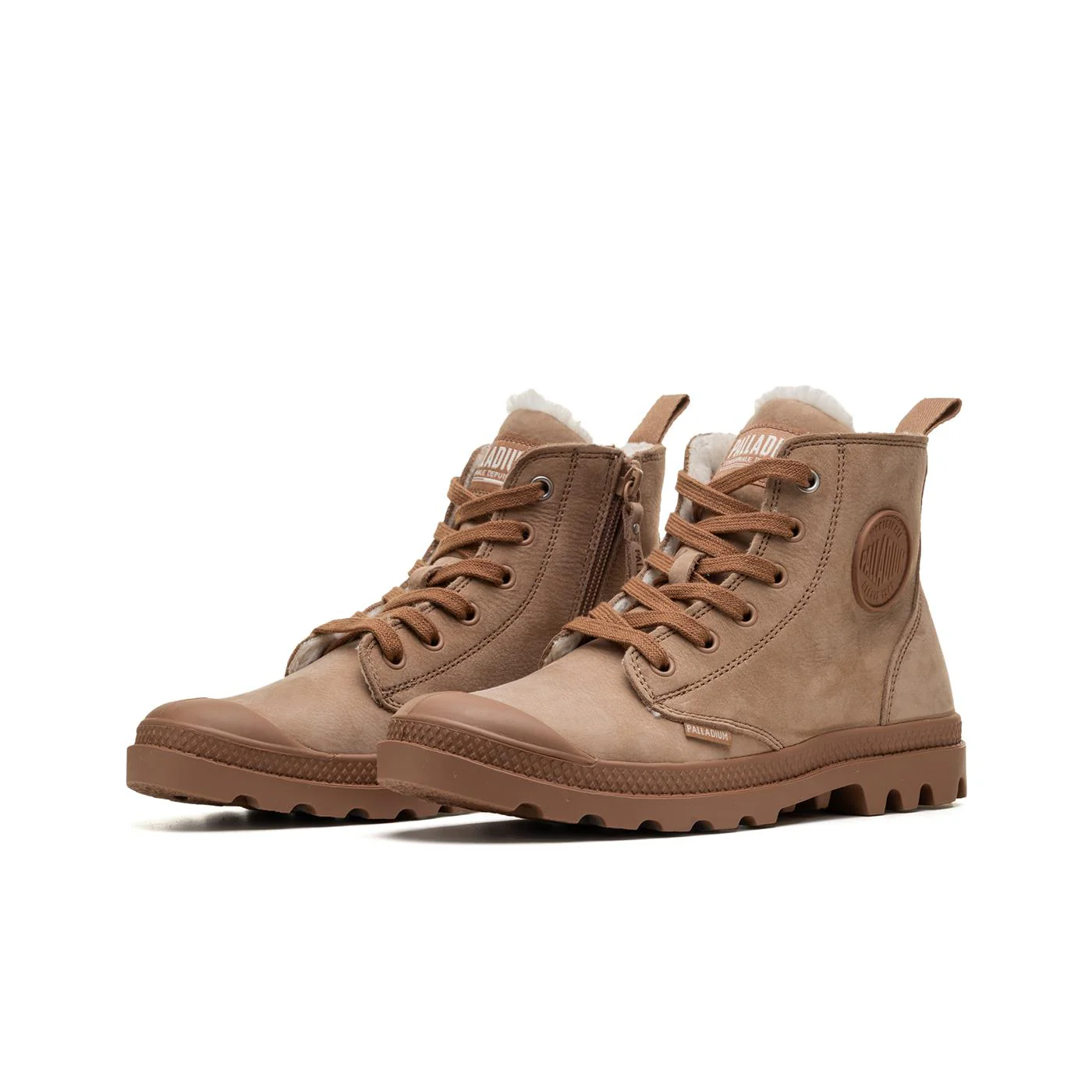 Palladium Pampa Hi Zip Wool Nude Brown - Image 3
