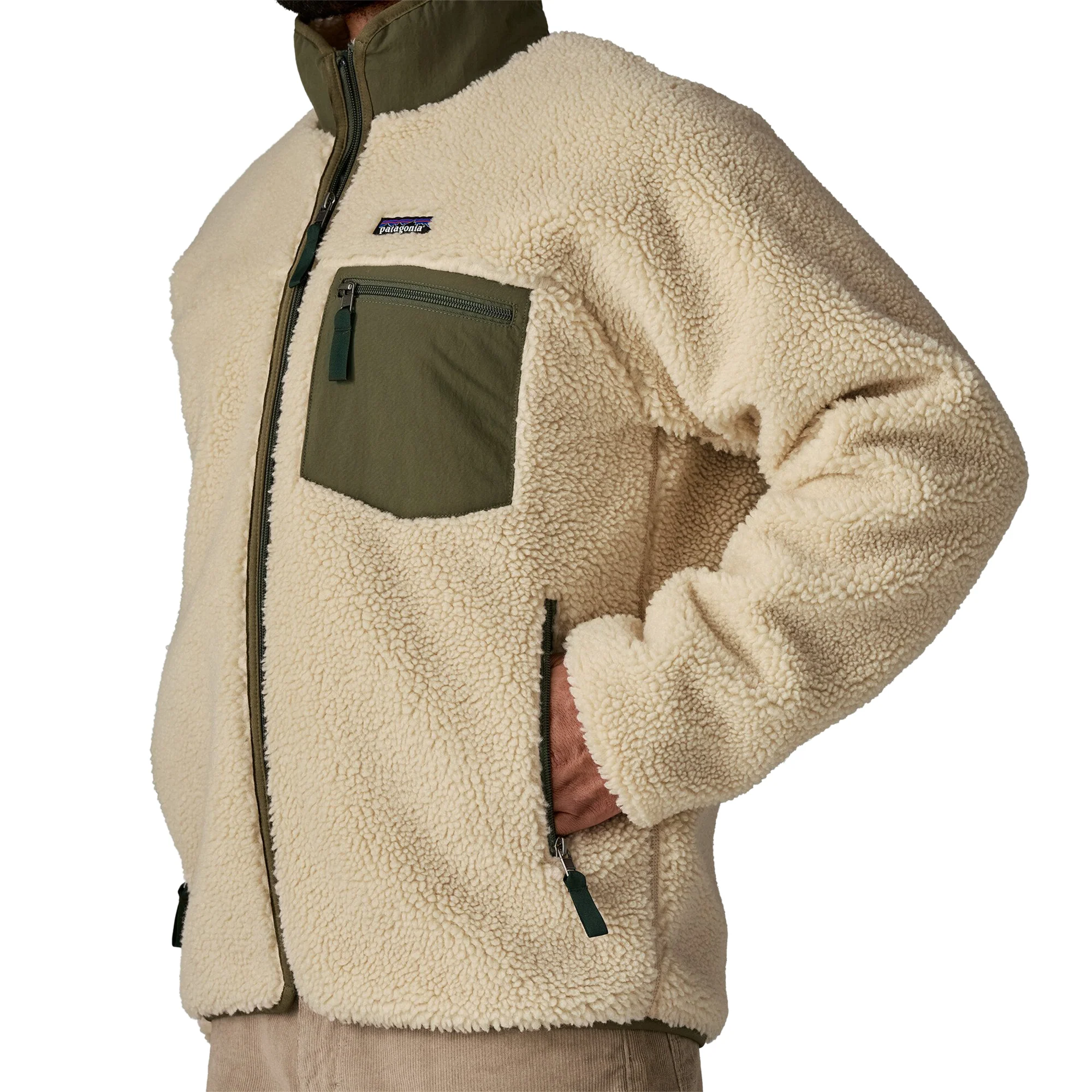Patagonia Classic Retro-X Jacket Dark Natural/Basin Green - Image 2