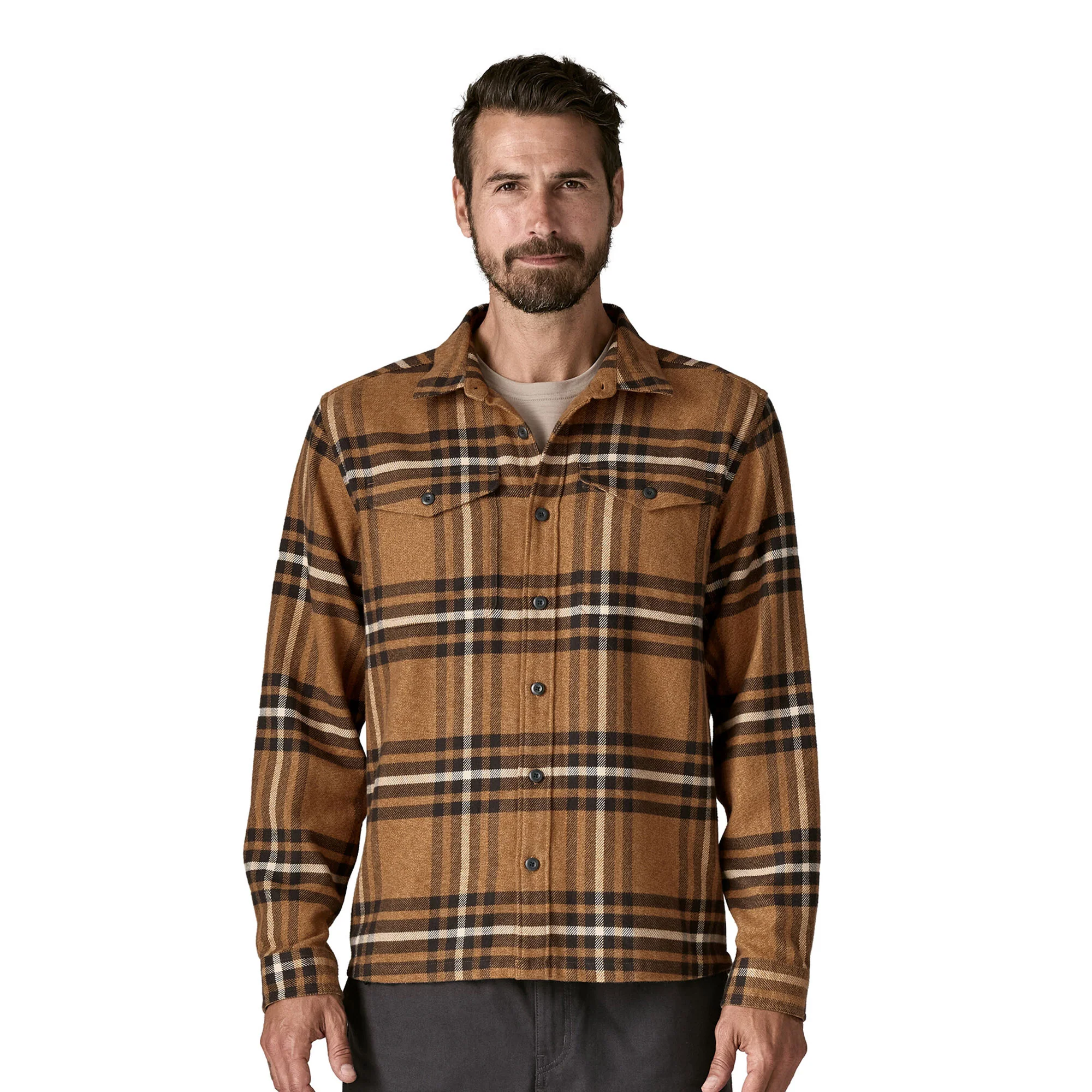 Patagonia Fjord Flannel Shirt Catch: Deer Brown