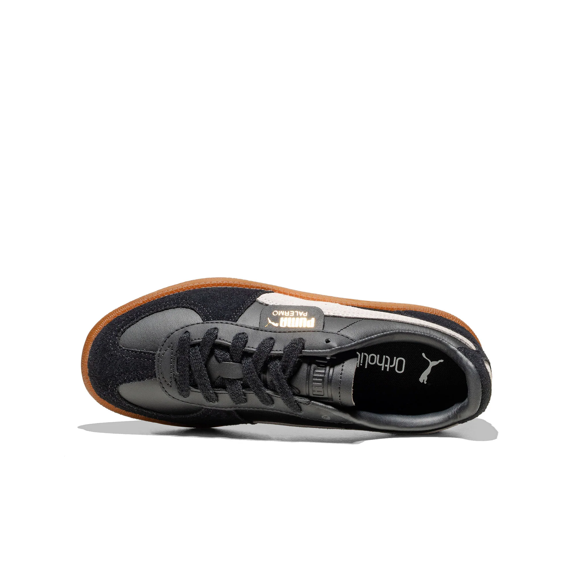 Puma Palermo Leather Jr Puma Black/Feather Gray-Gum - Image 5