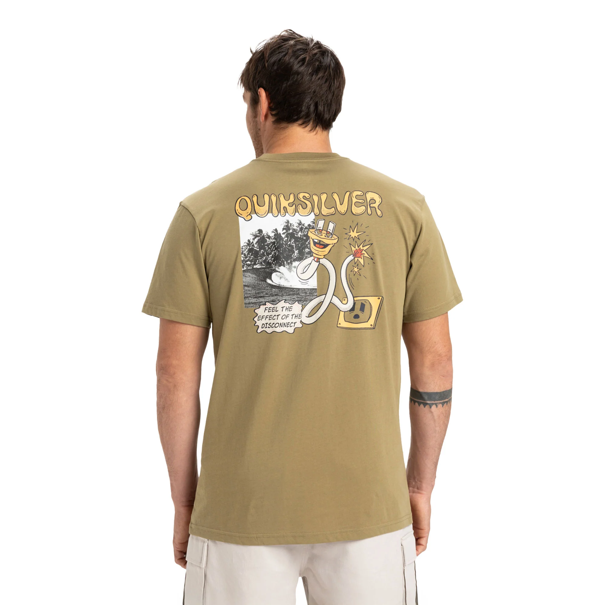 Quiksilver Ev Disconnect Effects SS Tee Aloe