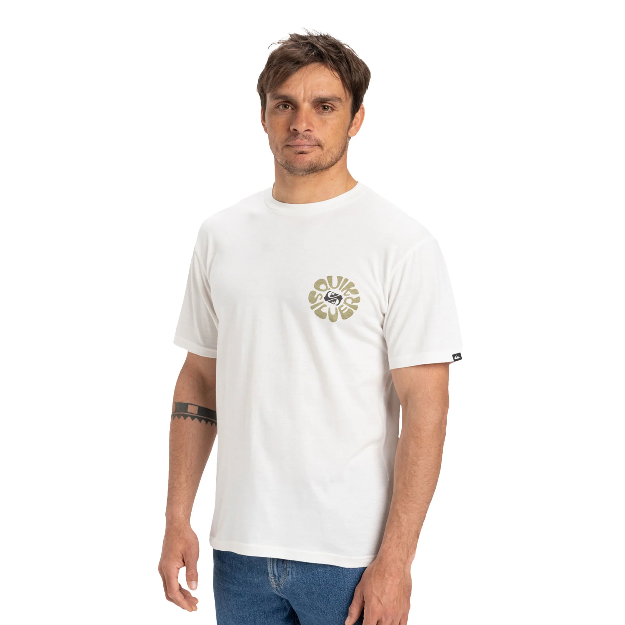 Quiksilver Evo Roads End SS Tee Snow White - Image 2