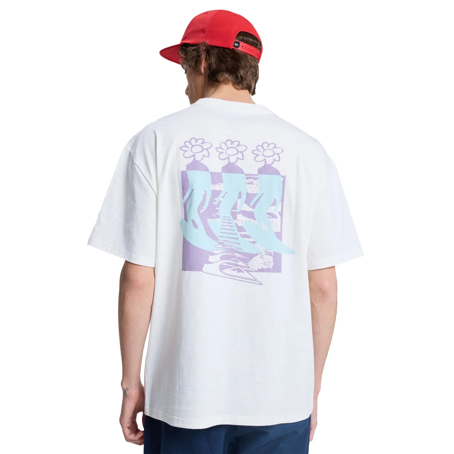 Quiksilver Flowers Surfing SS Tee Snow White - Image 2