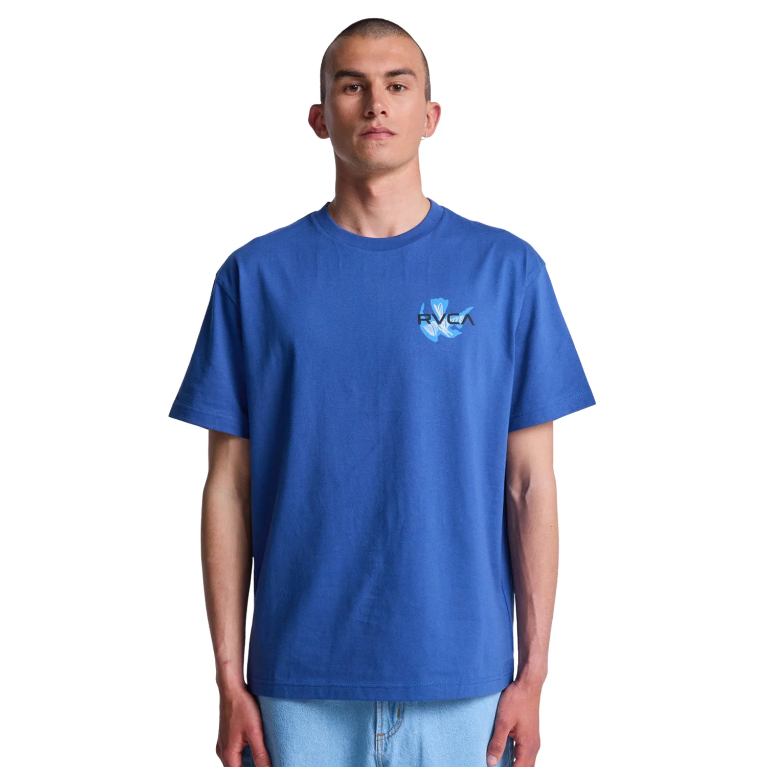 RVCA Antonia Figueiredo Twin Tulips T-Shirt Indigo Blues