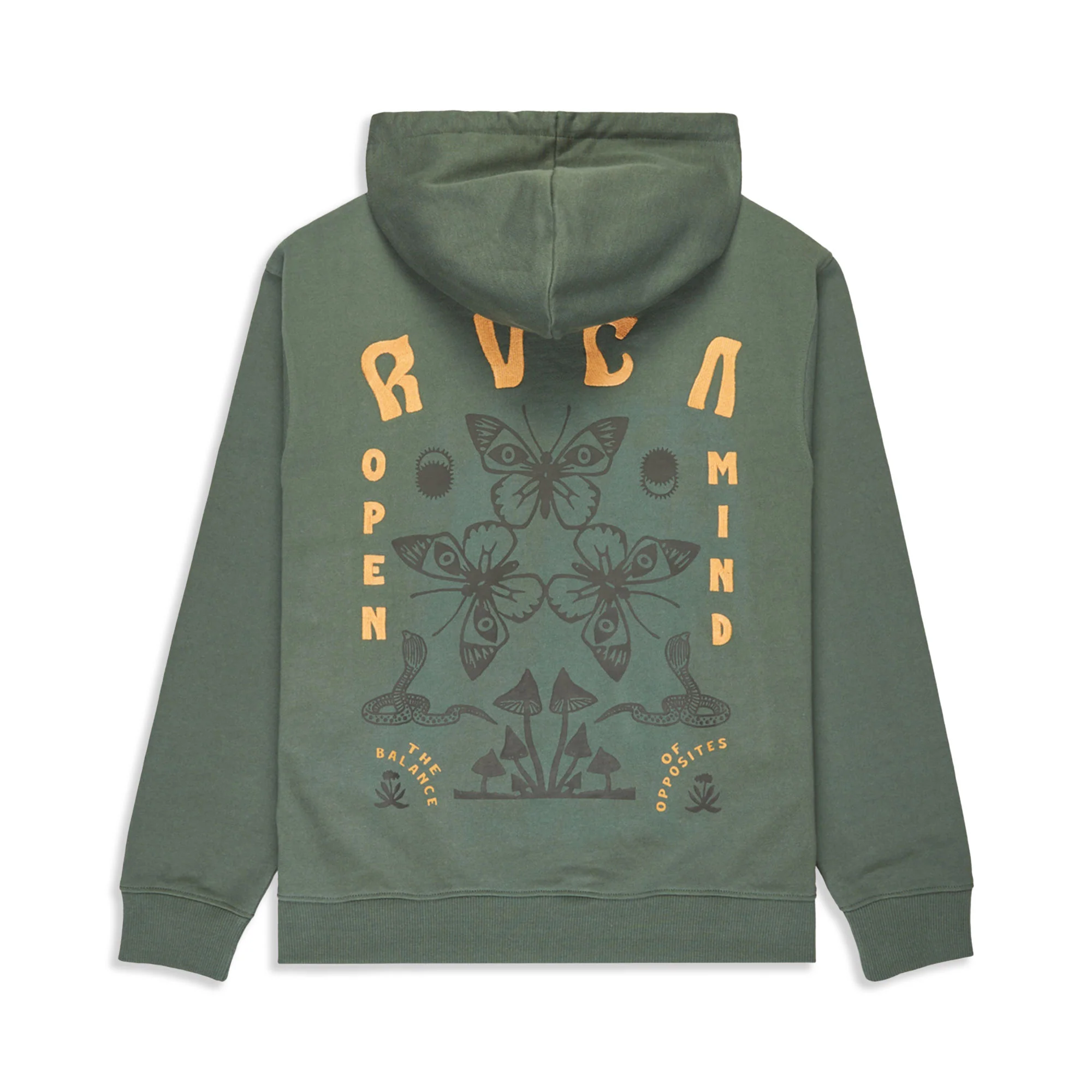 RVCA Butterfly Poster Hoodie Balsam Green
