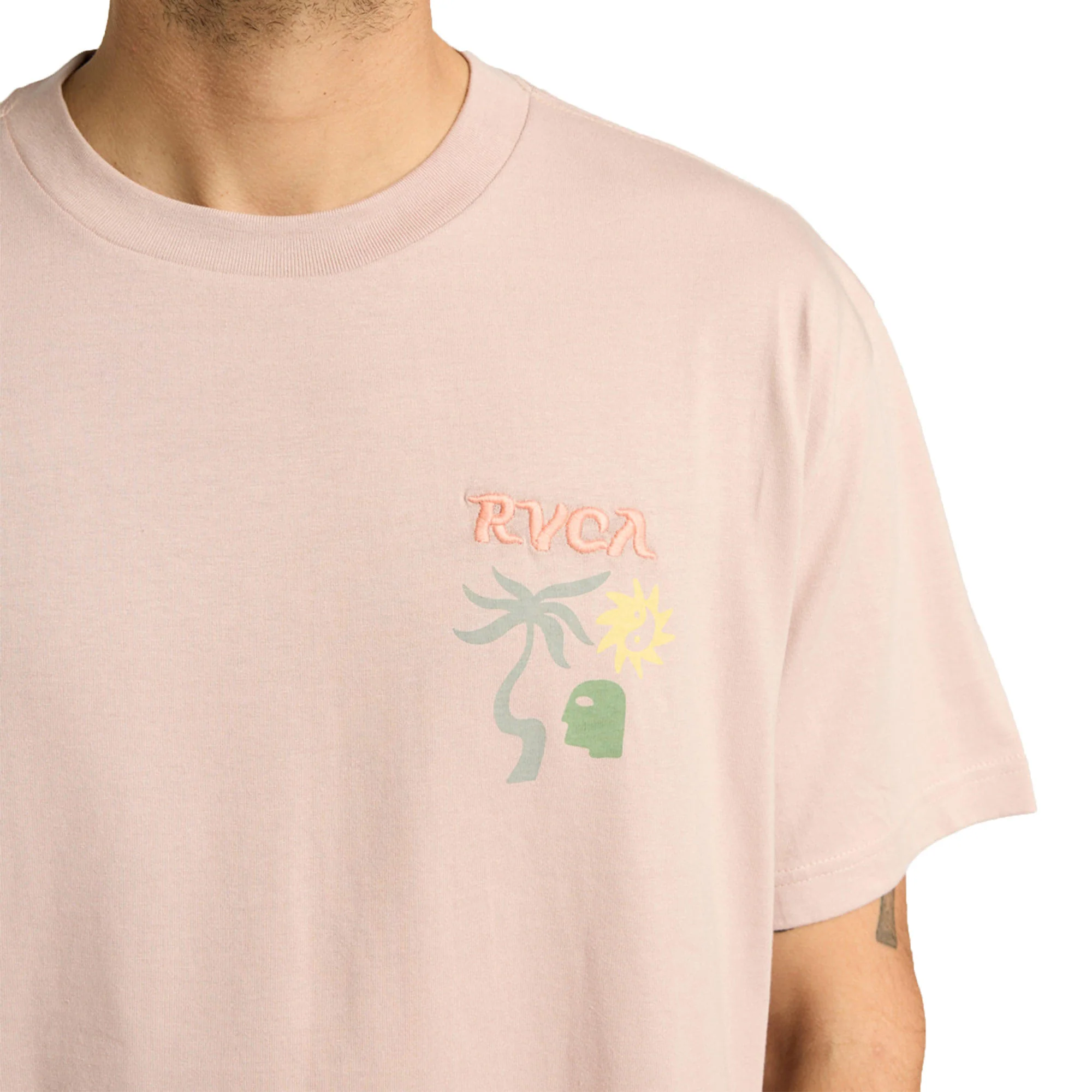 RVCA Deep Think T-Shirt Pale Mauve - Image 4