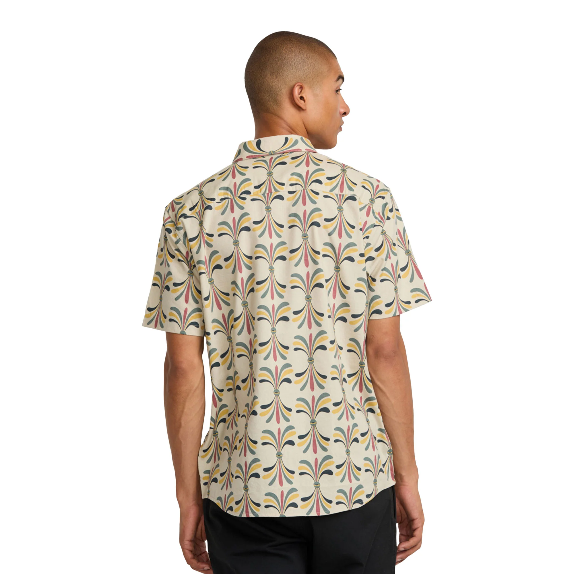RVCA Lauryn Alvarez Eye Floral SS Shirt Light Khaki - Image 2