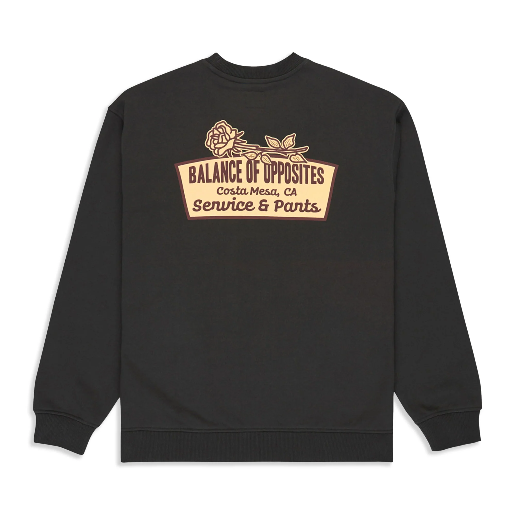 RVCA Rose Sign Crew Pirate Black