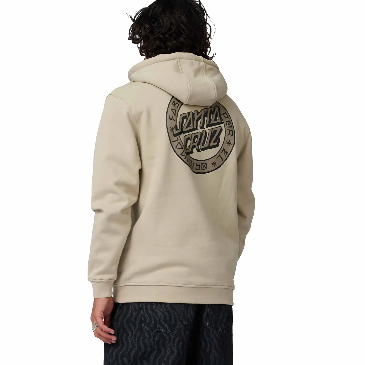 Santa Cruz Loco Dot Hoodie Stone Grey - Image 3